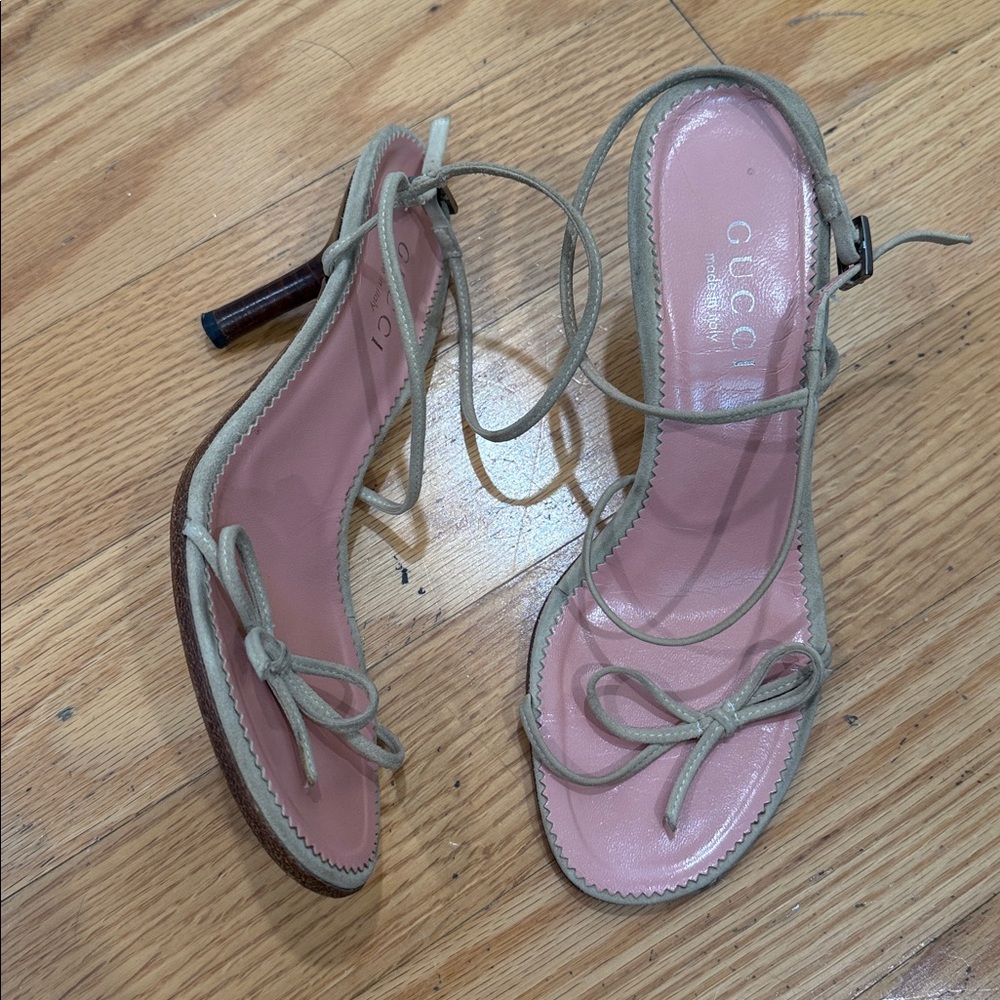 RARE Tom Ford Gucci Suede Bow Sandals - Picture 3 of 6